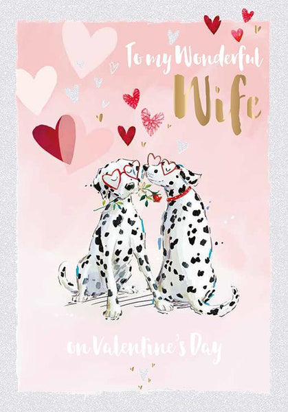 Valentine Card - Wife - Totally Dotty About You Valentine's Day Cards in France